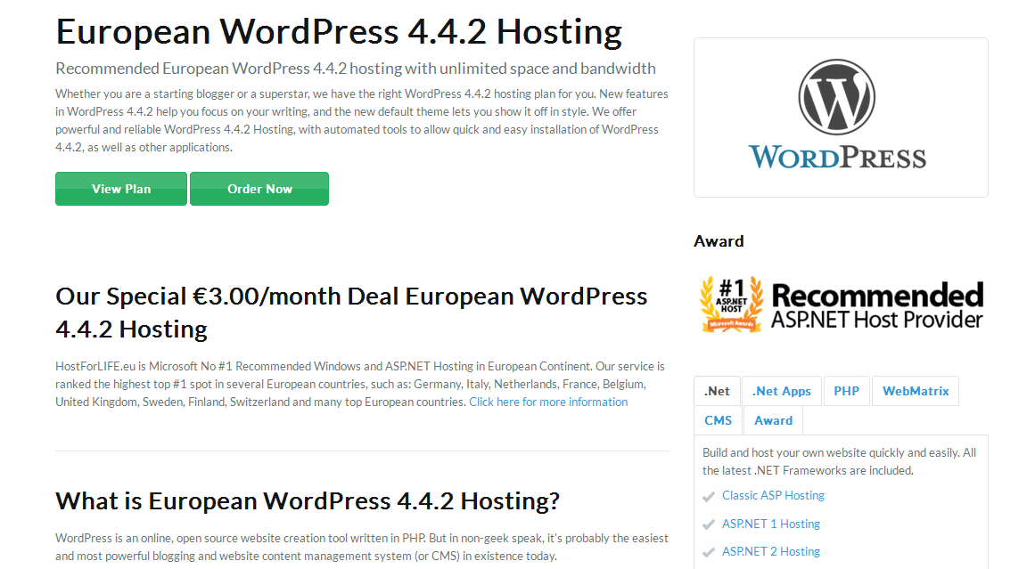 hostforlife wordpress 4.4.2