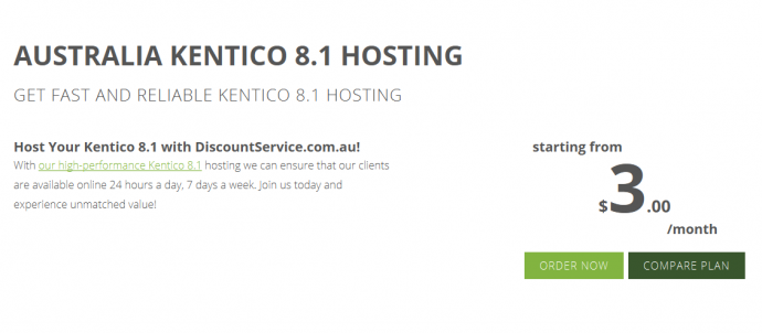 Best Windows Hosting in Australia for Kentico 8.1 Price